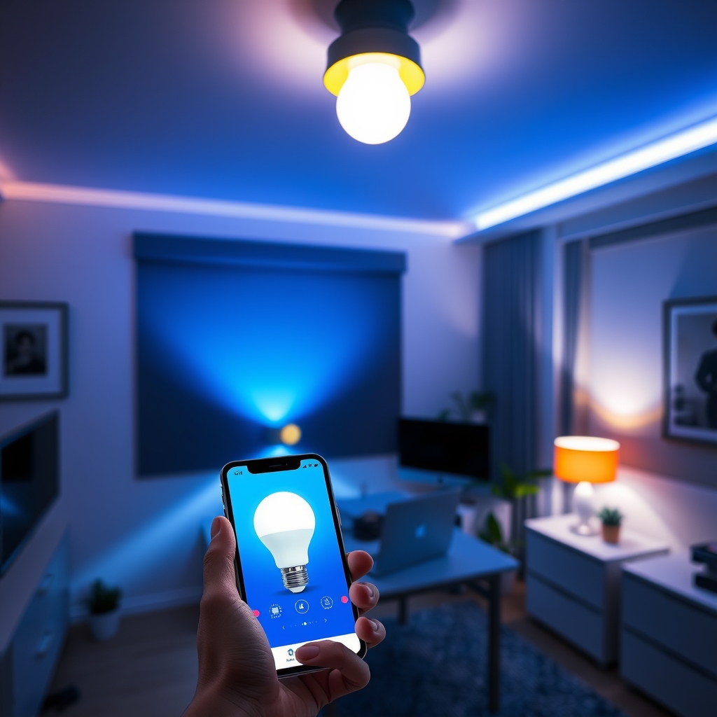 smart bulbs in action